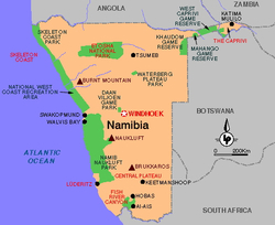 Namibia landkarte